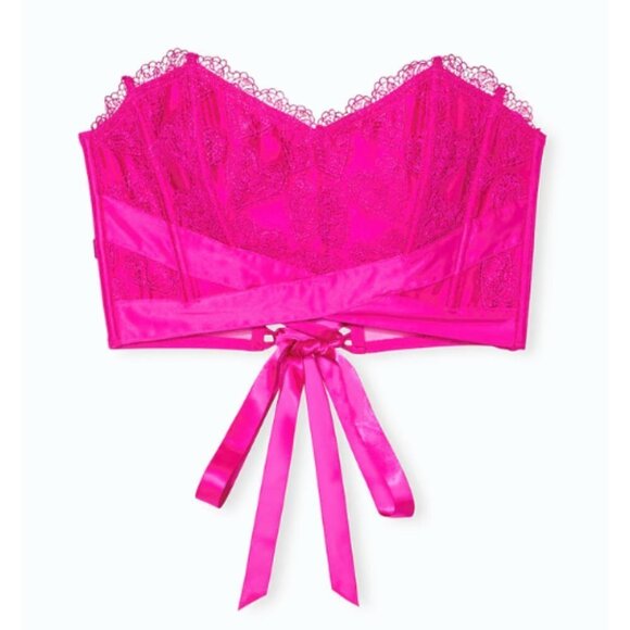 Victoria’s Secret Heart Embroidery Strapless Corset Top 18870 - Picture 1 of 15